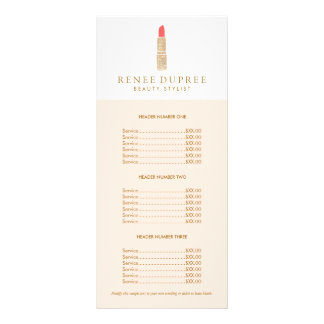 Carte Publicitaire Sequin Lipstick Logo Maquillage Artiste Prix Liste