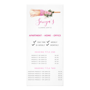 Carte Publicitaire Service de nettoyage Broom Business Promotion