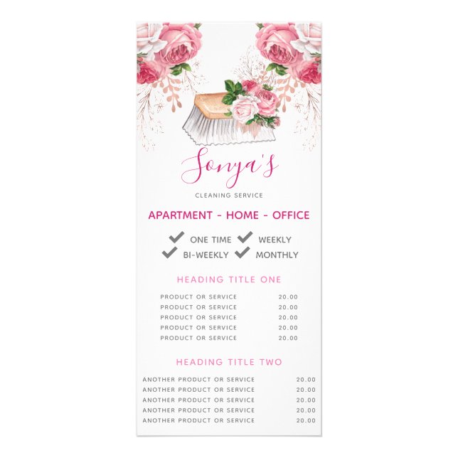 Carte Publicitaire Service de nettoyage Promotion commerciale (Devant)