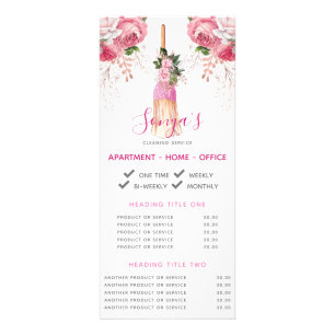 Carte Publicitaire Service de nettoyage Salle de bain promotionnelle 