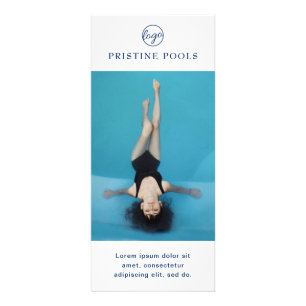 Carte Publicitaire Service de piscine à l'aquarelle bleu marine photo