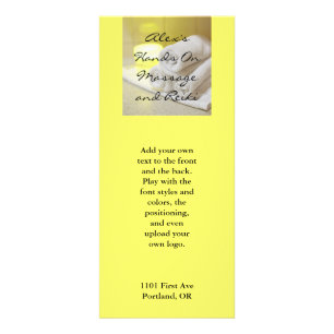 Carte Publicitaire Serviettes et bougie dans un arrangement de spa