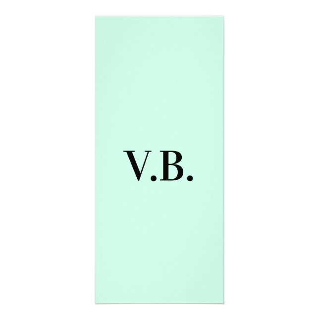 Carte Publicitaire Simple couleur unie ajouter nom texte monogramme  (Devant)