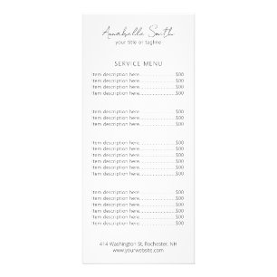 Carte Publicitaire Simple élégant minimaliste noir et blanc moderne