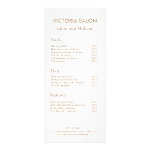 Carte Publicitaire Simple Moderne Chic Unique Salon Blanc Maquillage