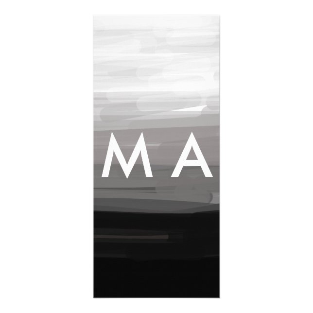 Carte Publicitaire Simple monogramme ajouter votre nom lettre man min (Devant)