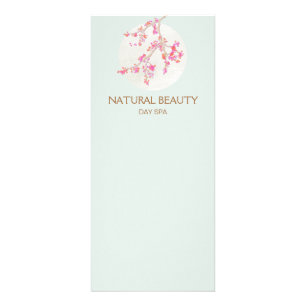 Carte Publicitaire Soins de la peau naturelle Beauté Spa fleurs ceris