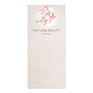 Carte Publicitaire Soins de la peau naturelle Beauté Spa fleurs ceris