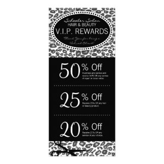 Carte Publicitaire Specials de bons de salon d'empreinte de léopard