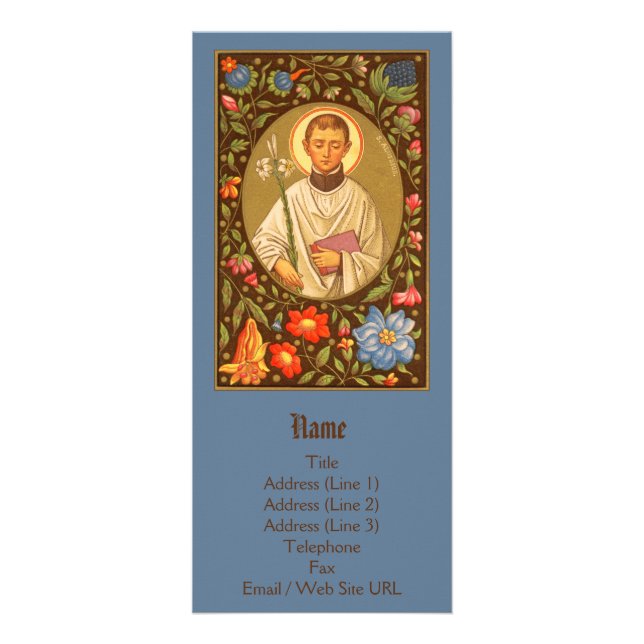 Carte Publicitaire St. Aloysius Gonzaga (PM 01) personnalisable (Devant)