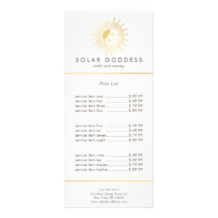 Carte Publicitaire Sun Goddess Girl Logo Spray Tanning Salon