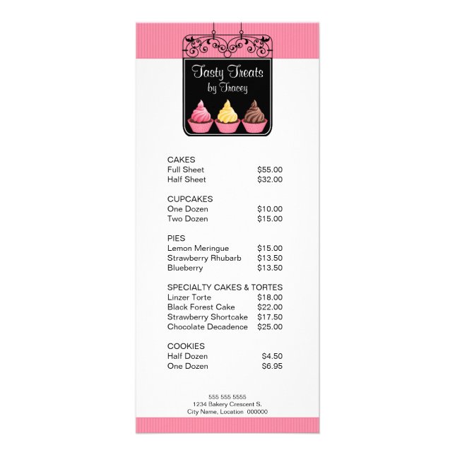 Carte Publicitaire SYMBOLE DE BOUTIQUE BOUTIQUE Cupcake (Devant)