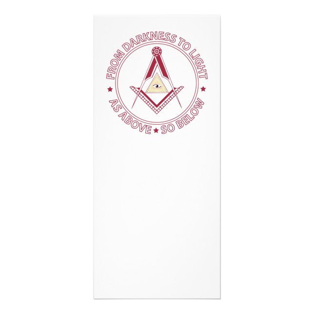 Carte Publicitaire symbole de la franc-maçonnerie (Devant)
