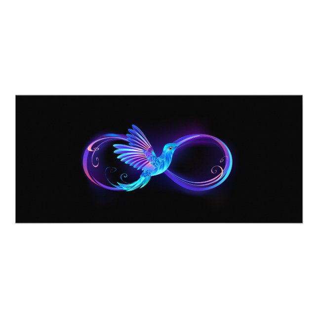 Carte Publicitaire Symbole de Neon Infinity par Glowing Hummingbird (Devant)