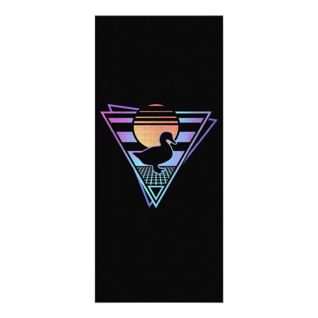 Carte Publicitaire T-shirt Duck Retro 80s EDM Synthwave Cadeau (Devant)