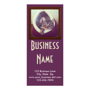 Carte Publicitaire Tabby Kitty dans la hutte Photo Animal Service de