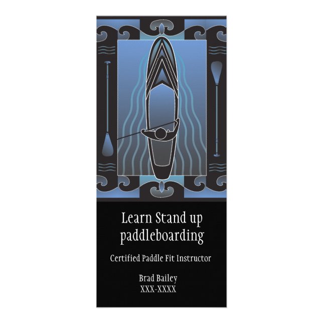 Carte Publicitaire Tenez les leçons de Paddleboard (Devant)
