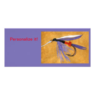 Carte Publicitaire "Train de marchandises" mouche mouillée attache ar