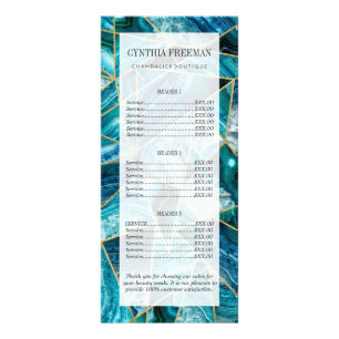 Carte Publicitaire Triangle géométrique d'or de noir d'agate de ble