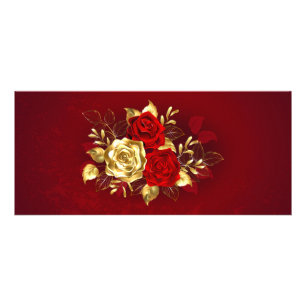 Carte Publicitaire Trois roses de joaillerie