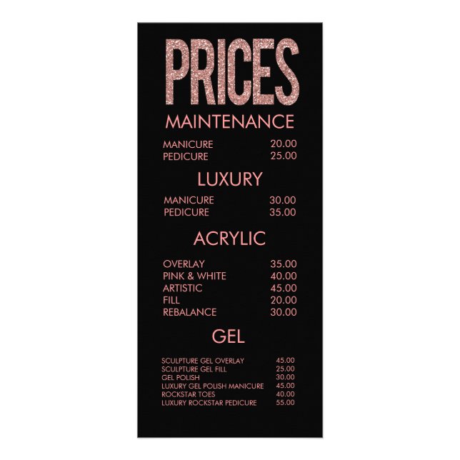 Carte Publicitaire Typographie Parties scintillant rose moderne Salon (Devant)