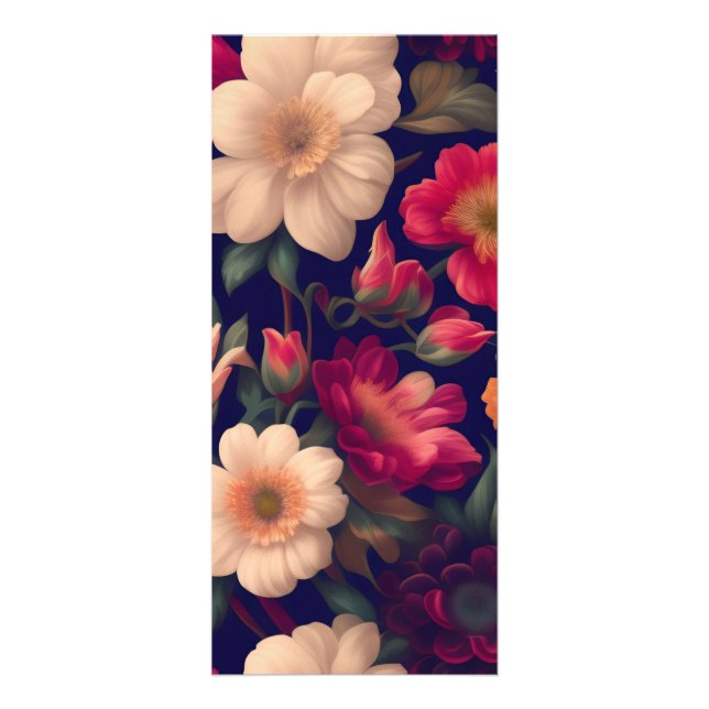 Carte Publicitaire Un papier peint à motif floral  (Devant)