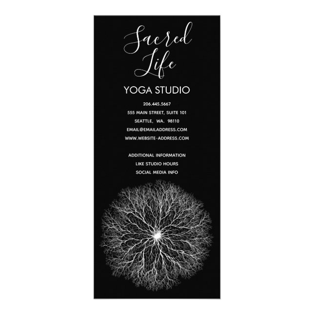 Carte Publicitaire Une Source | Conception de l'Arbre de Vie (Dos)