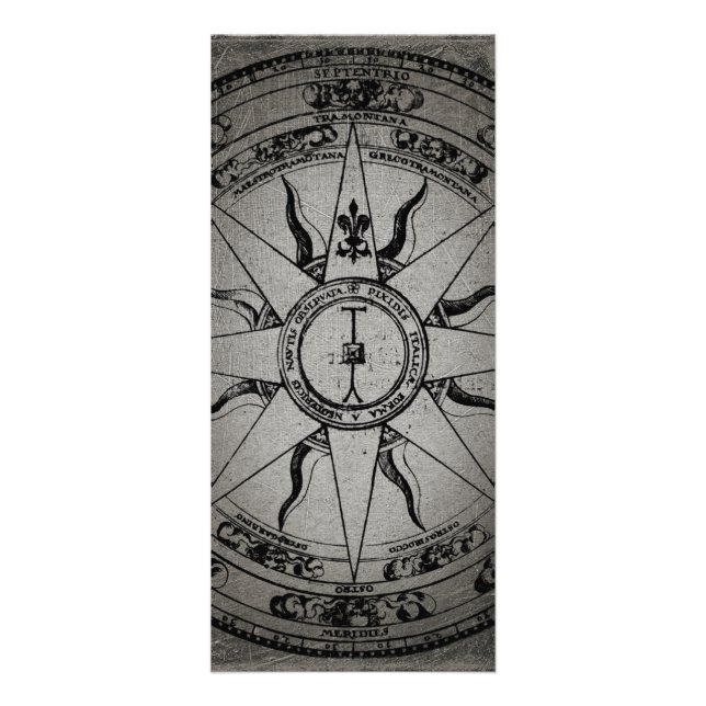 Carte Publicitaire Vieux rose de boussole (Devant)