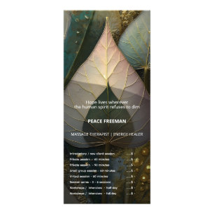 Carte Publicitaire Voile de feuilles   conception botanique