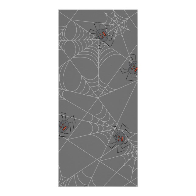 Carte Publicitaire Web et citrouilles d'araignées d'Halloween (Devant)