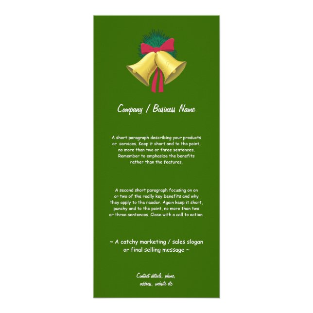 Carte Publicitaire Wreath and Bells (Devant)