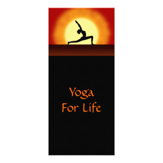 Carte Publicitaire Yoga Sunrise Yoga Pose Silhouette Rackcards