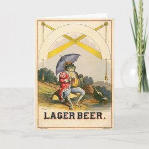 Carte Publicité Vintage de bière Lager