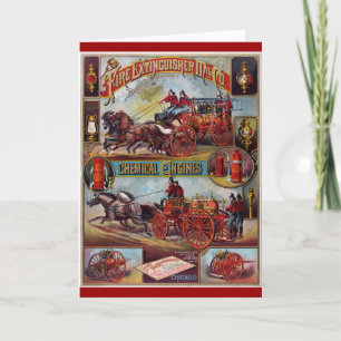 Carte Publicité vintage d'extincteur