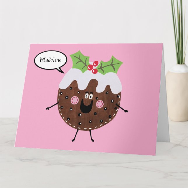 Carte Pudding de Noël personnalisé (Devant)