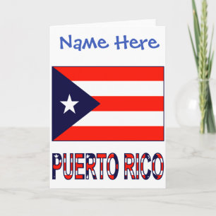Carte Puerto Rico Drapeau Portoricain Personnalisation B