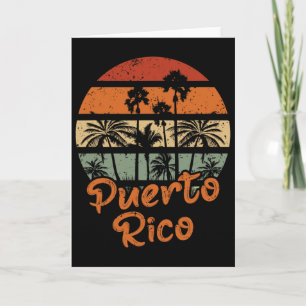 Carte Puerto Rico Surfing Vintage