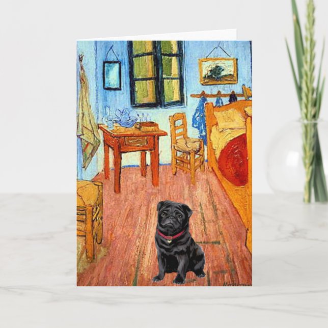 Carte Pug 17 (noir) - La Chambre (Devant)