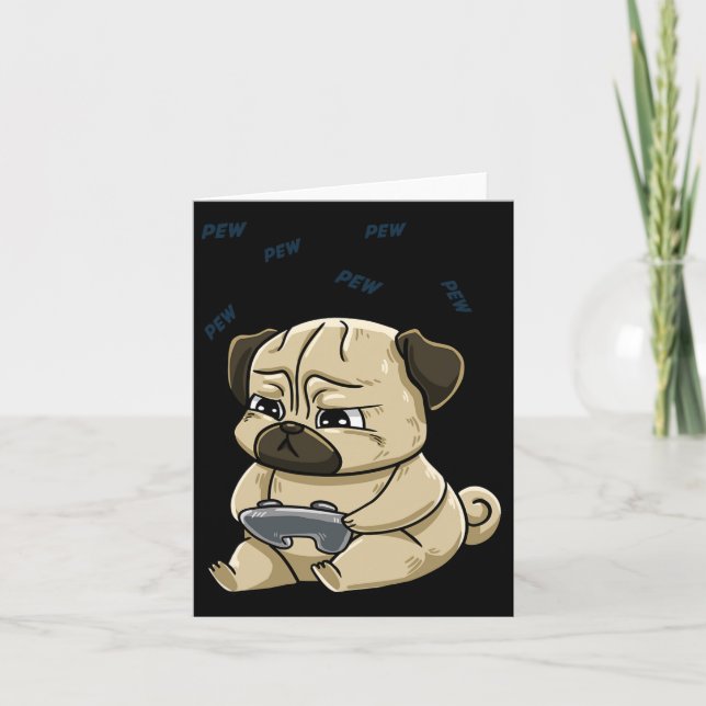 Carte Pug Pew Manette Mignon Hob  (Devant)