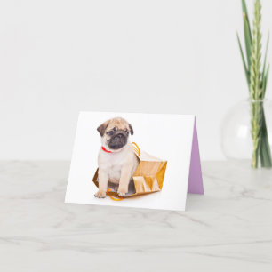 Carte Pug Puppy Dog Blank Greeting Note