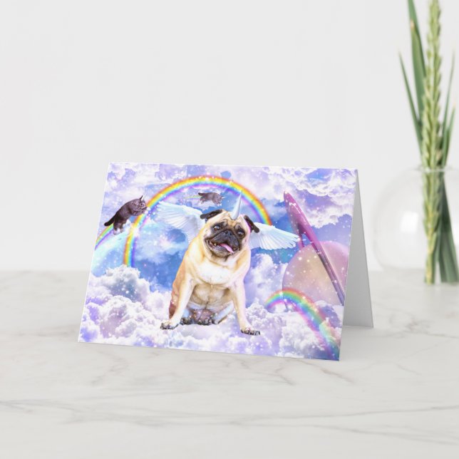 Carte Pug unicorn (Devant)