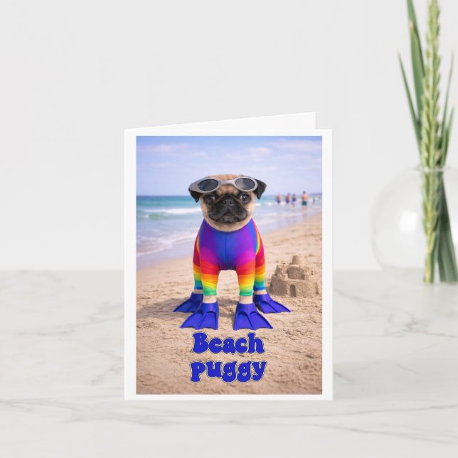 Carte Puggy de plage (Devant)