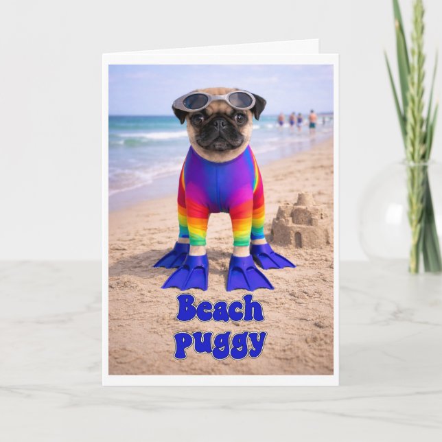 Carte Puggy de plage (Devant)