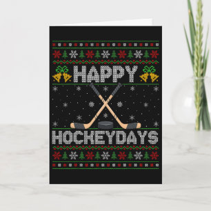 Carte Pugilâtre de Noël Sweat-shirt Happy Hockeydays Hoc