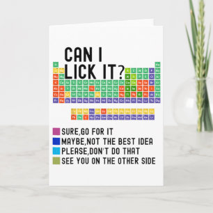 Carte Puis-je le lécher Tableau périodique Professeur de