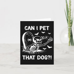 Carte Puis-Je Transmettre Ce Chien Halloween Squelette