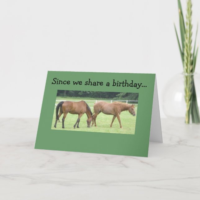 CARTE PUISQUE NOUS PARTAGEONS UN ANNIVERSAIRE (Devant)