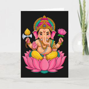 Carte Puja hindou Ganesha Dieu éléphant Inde Méditation 