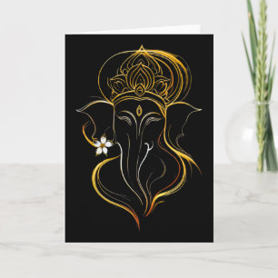 Carte Puja hindou Ganesha Dieu éléphant Inde Méditation 