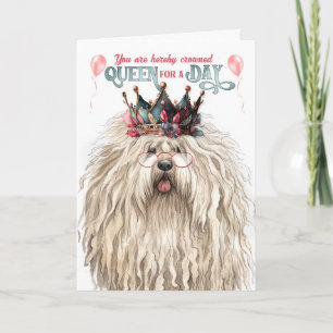 Carte Puli Dog Queen pour jour drôle anniversaire